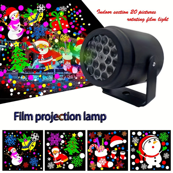 LED Stage Light, Christmas Party Projector Light, USB Powered, Indoor, Black