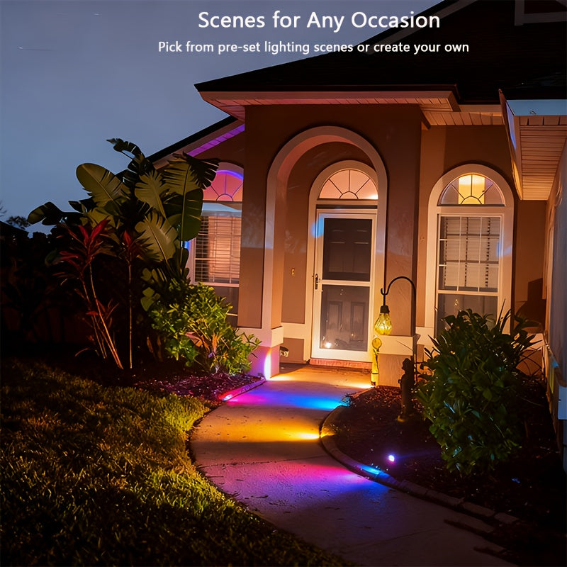 Detachable photovoltaic panel on RGB spotlight