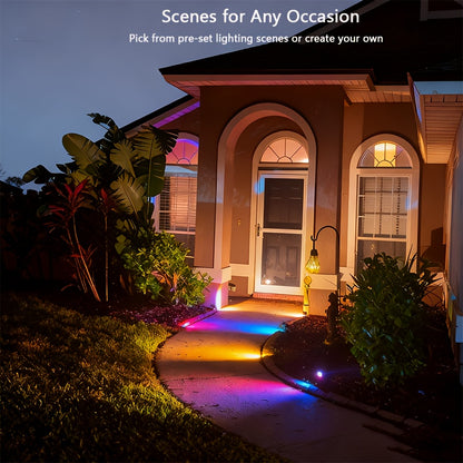 Detachable photovoltaic panel on RGB spotlight