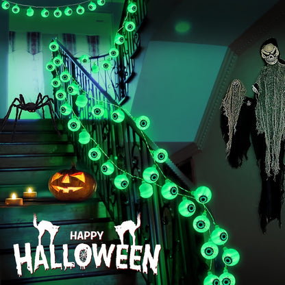 Solar Halloween Eyeball Lights - Outdoor Yard Decorations