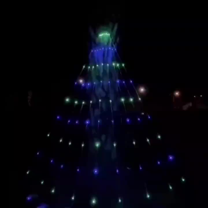 Multicolor waterfall curtain light for Christmas and party decor