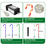 Candy cane pathway light with US two-pin plug