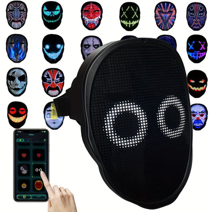 LED display mask showing one of 115 built-in patterns