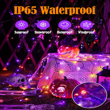 39ft solar string lights with 100 LED close-up