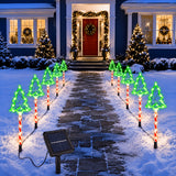 Light sensor solar stake light switched on at dusk