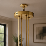 Tavira Chandelier, Two-Tier Round Wagon Wheel Crystal Chandeliers, Bulbs Included, Damp Rated