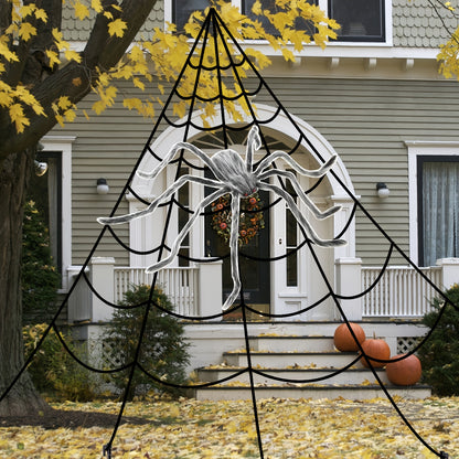 Giant Halloween Spider Web Decoration - Outdoor Yard & Porch Decor