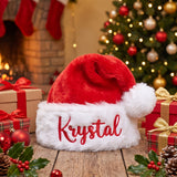Santa hat close view of plush