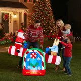 Christmas Inflatables, 10 ft Santa Sleigh Archway, Lighted Christmas Decorations Inflatable
