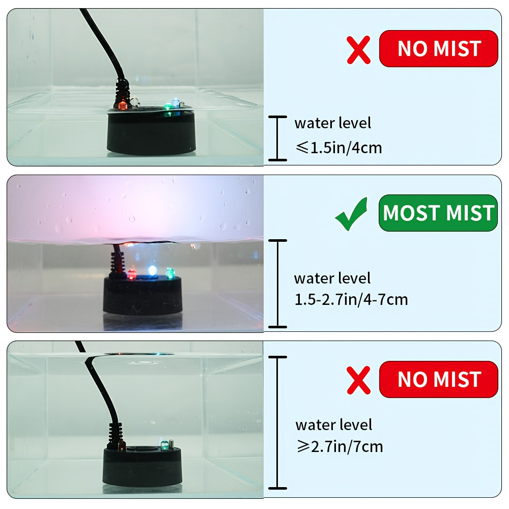 Stand-mounted mist maker for Halloween and water feature use