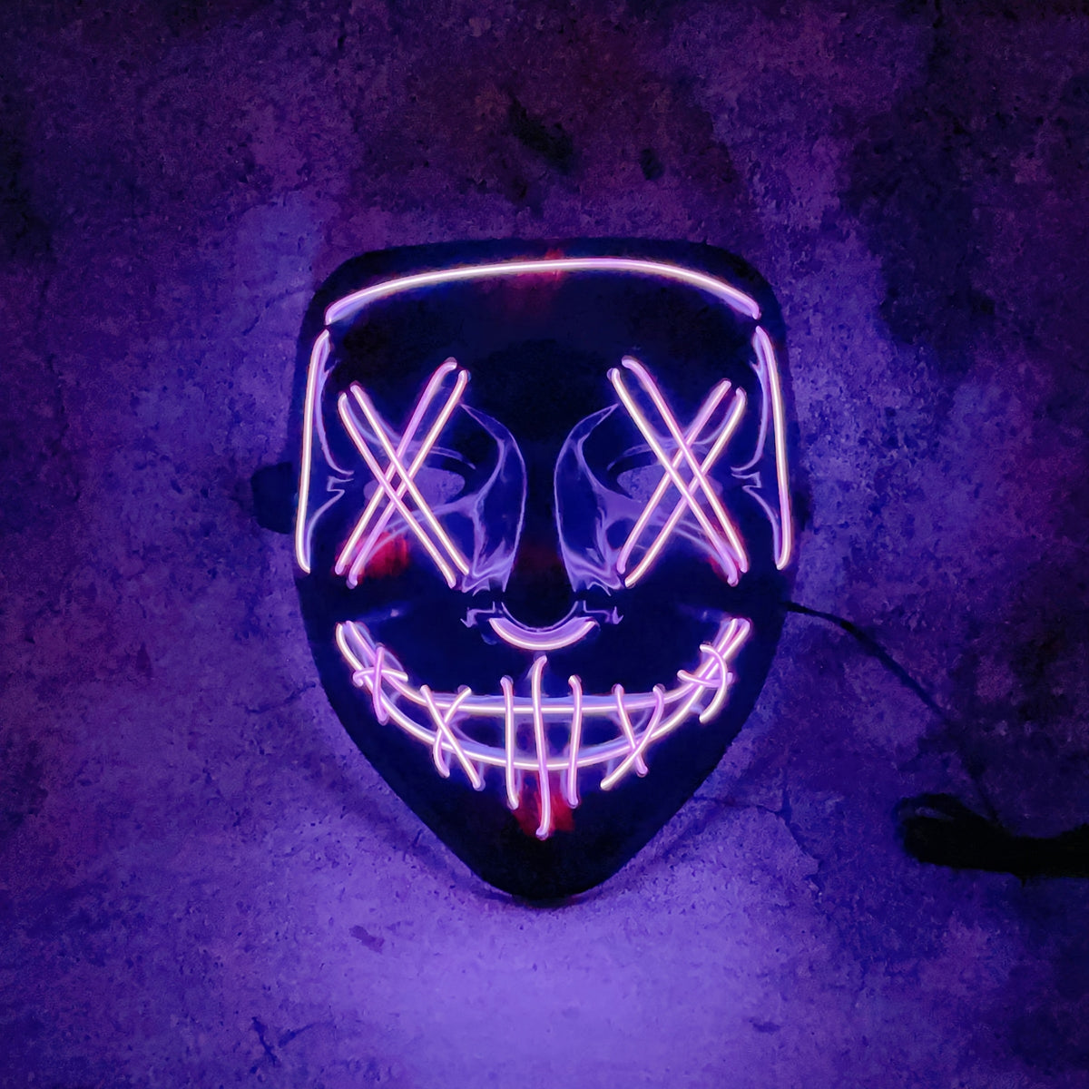Illuminated Halloween mask for adult costume wear