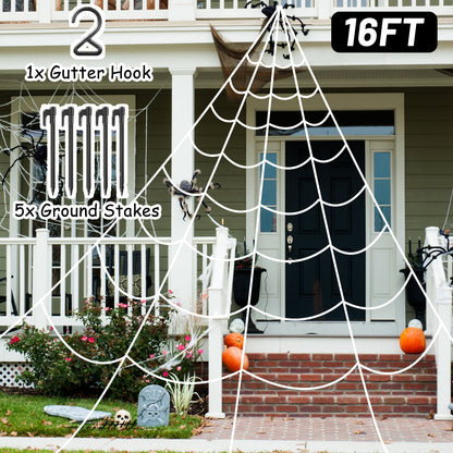 Giant Halloween Spider Web Decoration - Outdoor Yard & Porch Decor