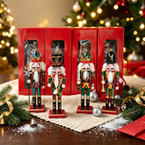 Christmas Nutcracker Decoration, Resin, Red and Green, 4 Designs