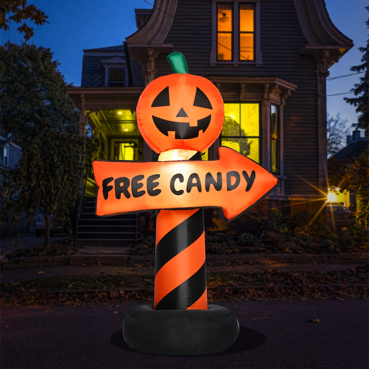 Plug-in power cord and blower for the inflatable pumpkin sign
