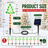 Removable solar panel supplied with the Christmas tree stake lights