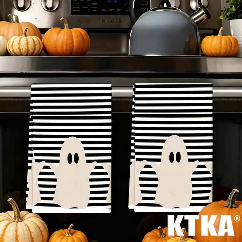 Ghost Print Kitchen Towels - Halloween Kitchen Décor Set
