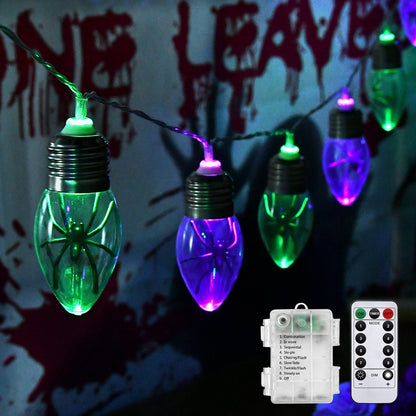 Bubble spider string lights, full strand