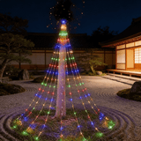 180 LED flowing waterfall light, multicolor strands