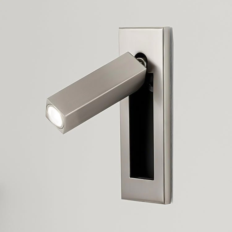 Eskil Bedside Wall Lights, Recessed Reading Sconce, Folds Flush, Pull Switch, 3000K Warm White