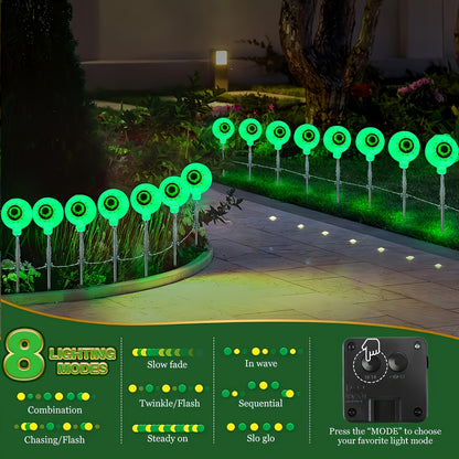 Solar Halloween Eyeball Lights - Outdoor Yard Decorations