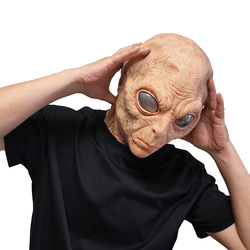 Adult alien mask in stretchy natural latex