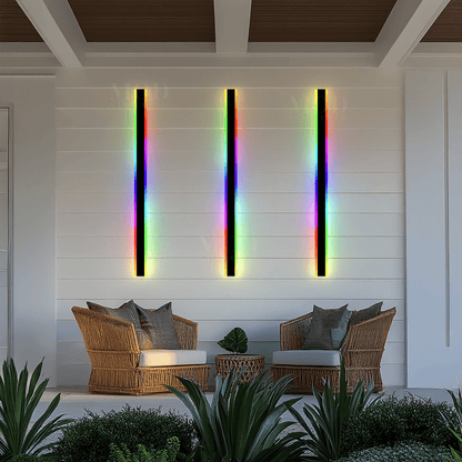 Haylen RGB – Outdoor Linear LED Wall Light, Color Changing, IP65 Waterproof