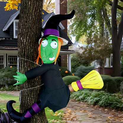 Small inflatable Halloween witch suitable for yards, porches and parties
