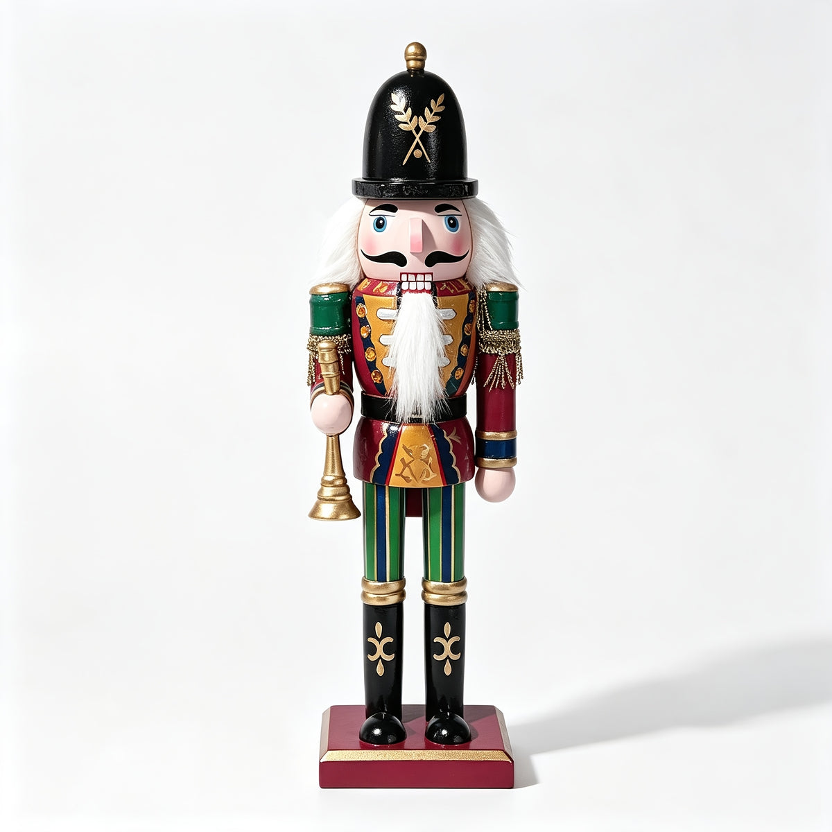 Christmas Nutcracker Decoration, Resin, Red and Green, 4 Designs