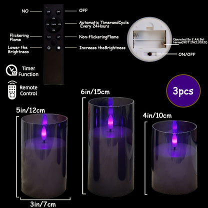 Flameless LED Candle Lamp Set - Halloween Ambiance Lighting