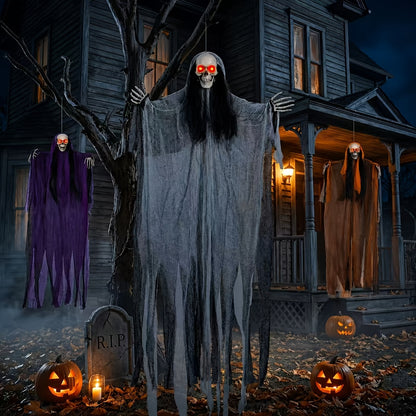 Sound-activated hanging reaper ornament
