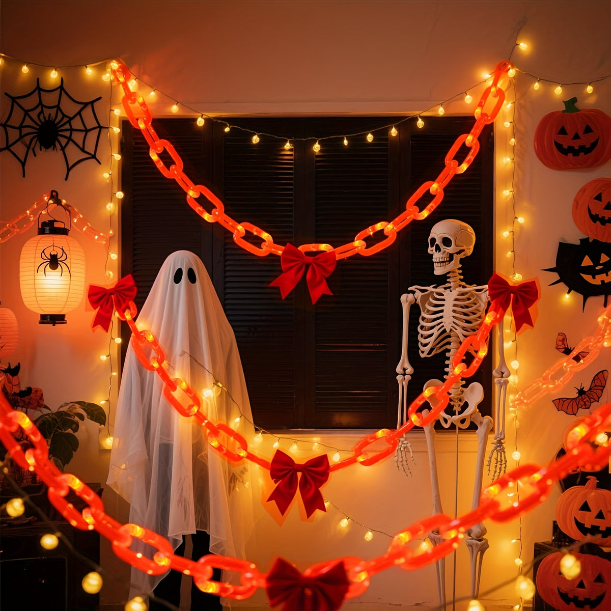 Halloween Solar LED Chain String Lights - Outdoor Décor