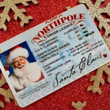 Santa Claus sleigh driving license novelty prop for Christmas