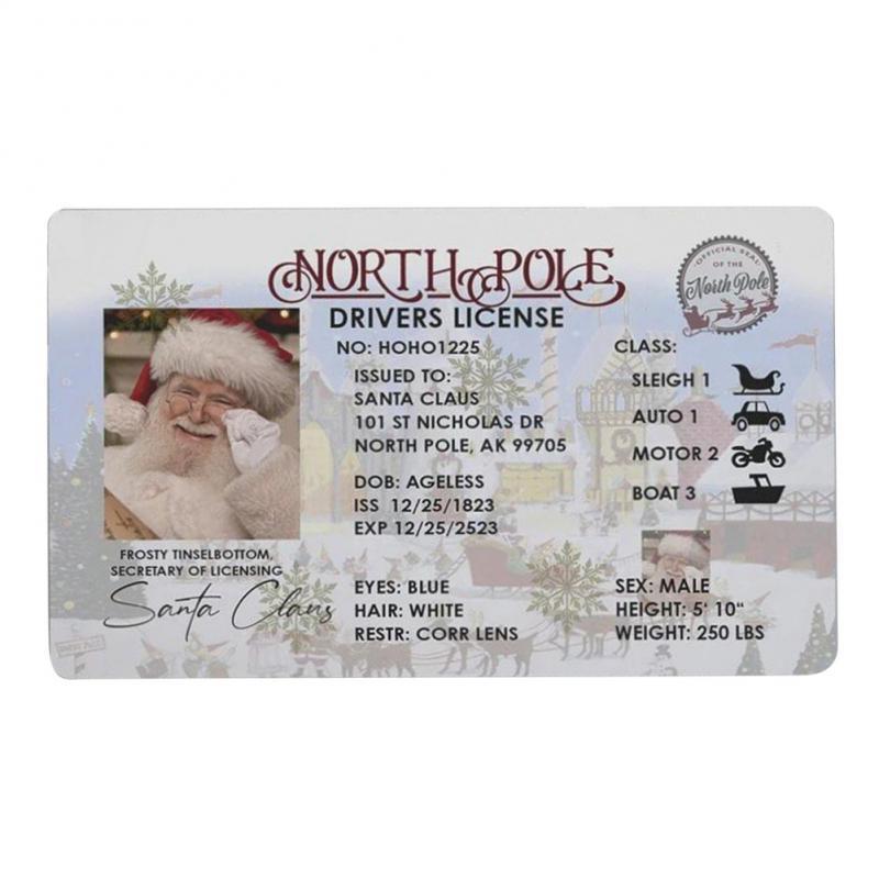 Santa sleigh license prop, a small Christmas stocking stuffer