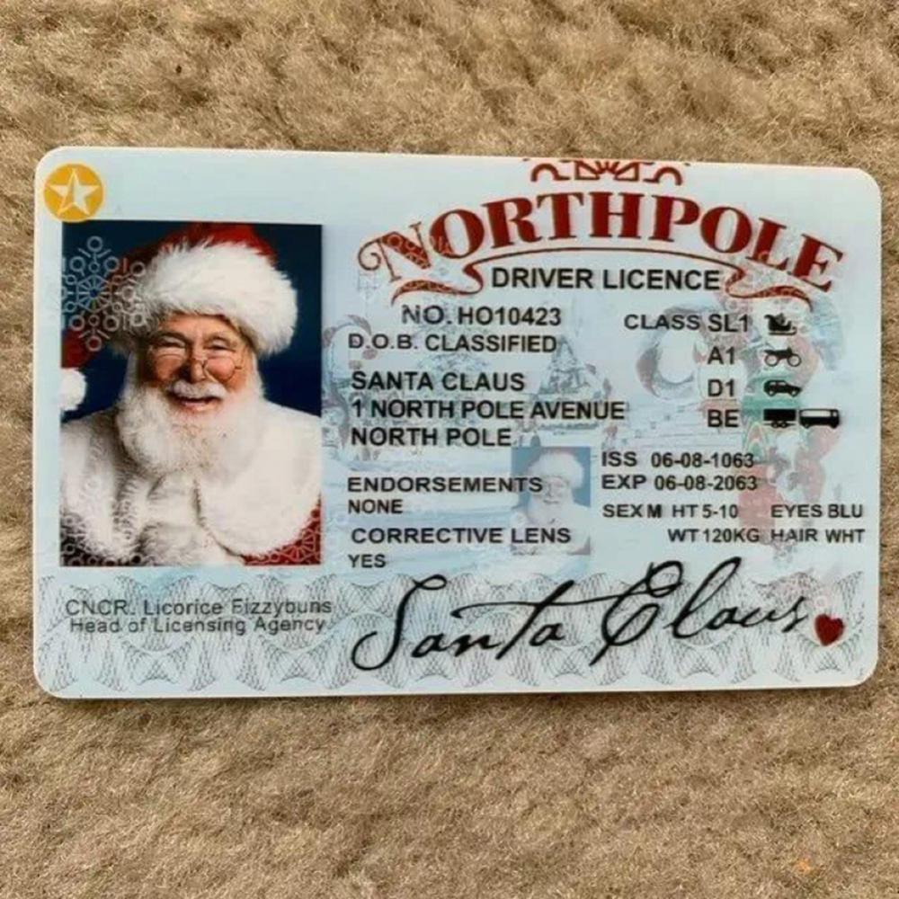 Santa Claus sleigh license for kids' Christmas traditions