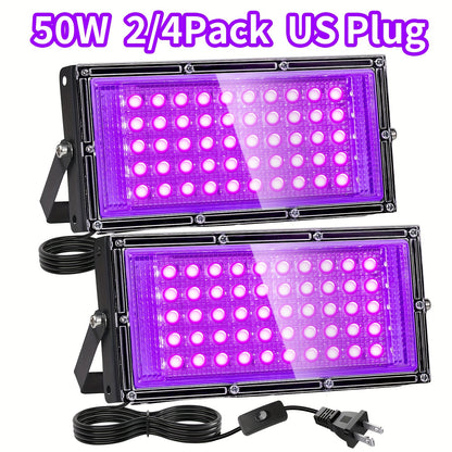 UV Black Light Flood Light - Halloween Glow Party Lighting