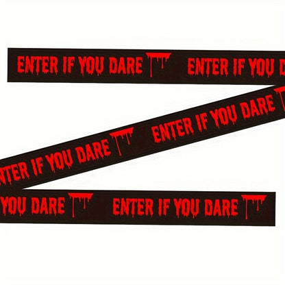 Halloween Caution Tape, 4.88M Plastic Warning Tape, 2-Pack