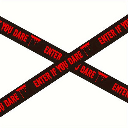 Halloween Caution Tape, 4.88M Plastic Warning Tape, 2-Pack