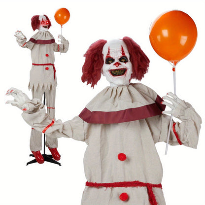 Life size Halloween clown animatronic, AA battery powered