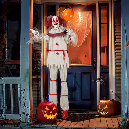 Standing scary clown decoration, 5.7 feet tall