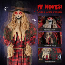8.2-foot animatronic scarecrow standing upright in a yard display