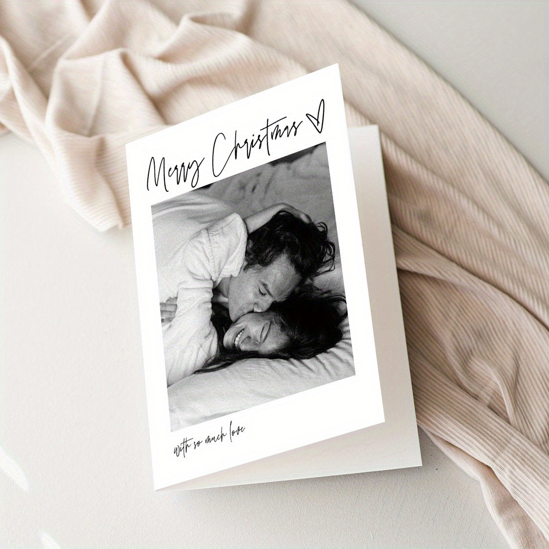 Photo greeting card and envelope together