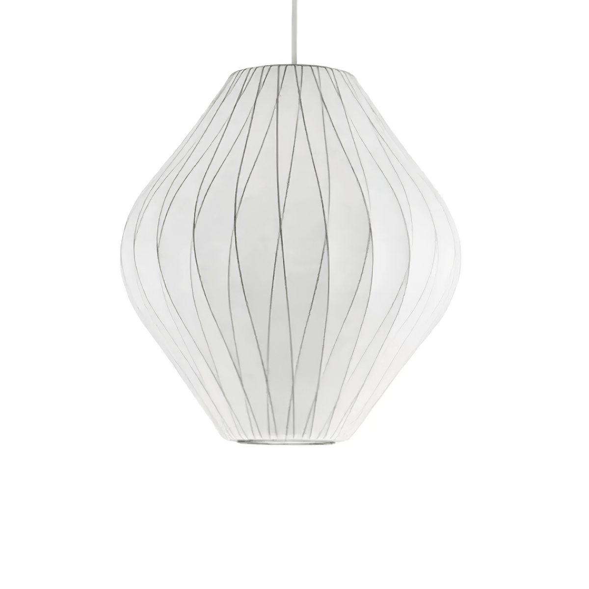 Eskil Island Kitchen Lighting Pendant, Crisscross Bubble Pendant Lighting, White, 11-31.5 in