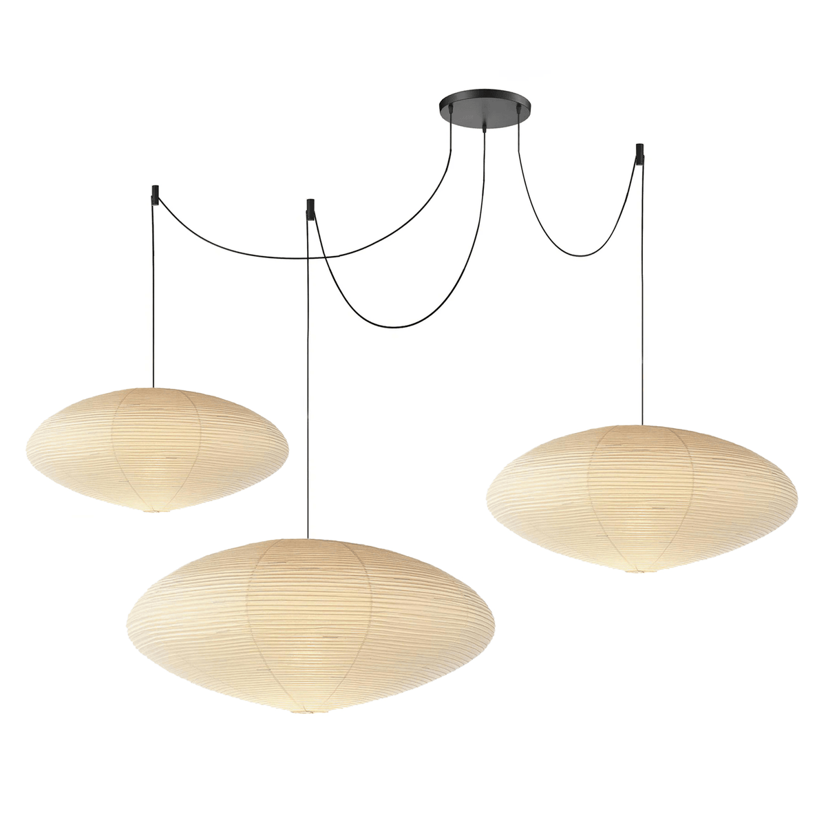 Tomo Island Kitchen Lighting Pendant, Washi Paper Pendant Light, 3 Sizes, Multi-Light Sets