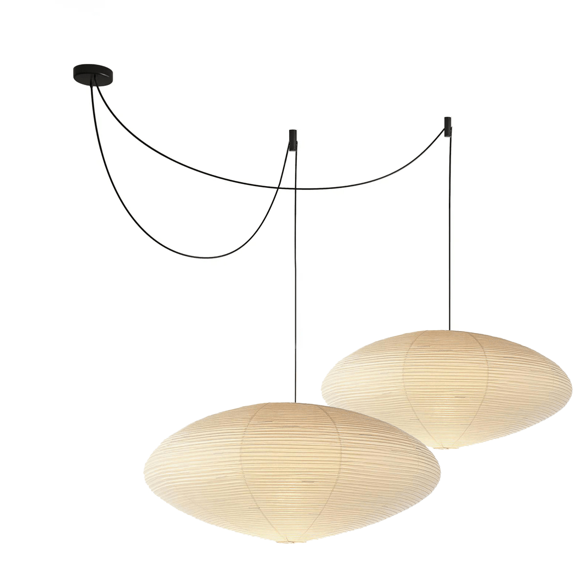 Kitchen Island Pendant Lighting Fixtures, Tomo Washi Paper Pendant, Handcrafted Shade, 3 Sizes