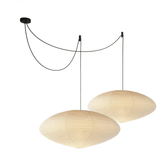 Kitchen Island Pendant Lighting Fixtures, Tomo Washi Paper Pendant, Handcrafted Shade, 3 Sizes