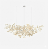 Kaori Leaf Chandelier, Ginkgo Leaf Design, 7 Sizes, Gold, Nickel, Black or White Finish