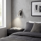Sorin Bedside Reading Lights Wall Mounted, Recessed Wall Sconce, Fold-Flat, Warm 3000K, Bedroom