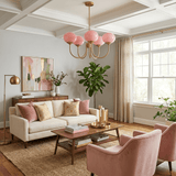 Marshmallow Chandelier — top-down view of fixture