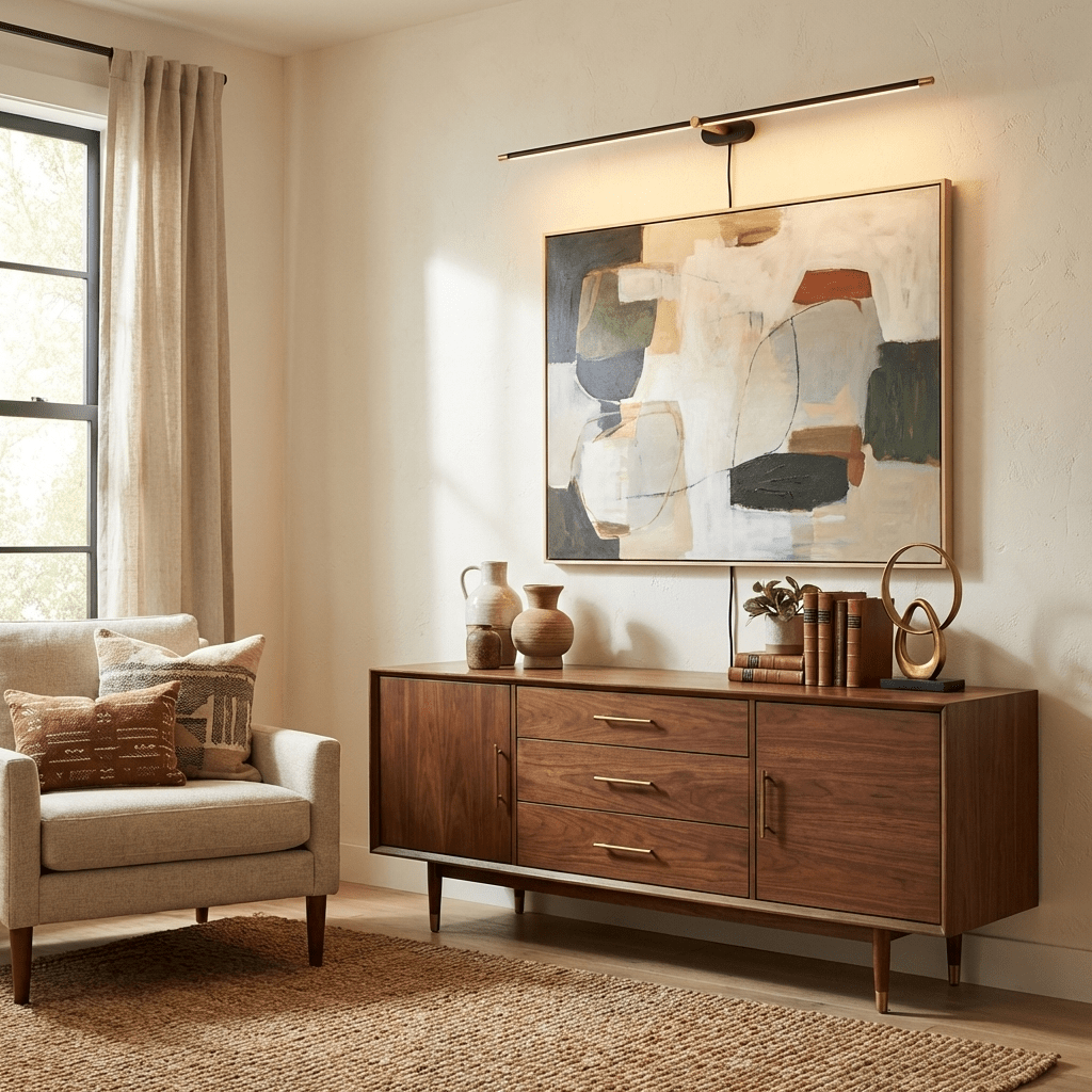 Plug In Wall Sconce, Minimalist Linear Wall Light, Warm Light, Gold, Dimmer Option
