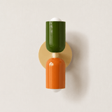 Tavo Double Wall Sconce, Double Wall Lamp with Colored Canopy, 4.7 x 7.9 in, 16 Color Options